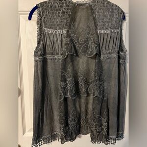 POL Charcoal Lace Blouse